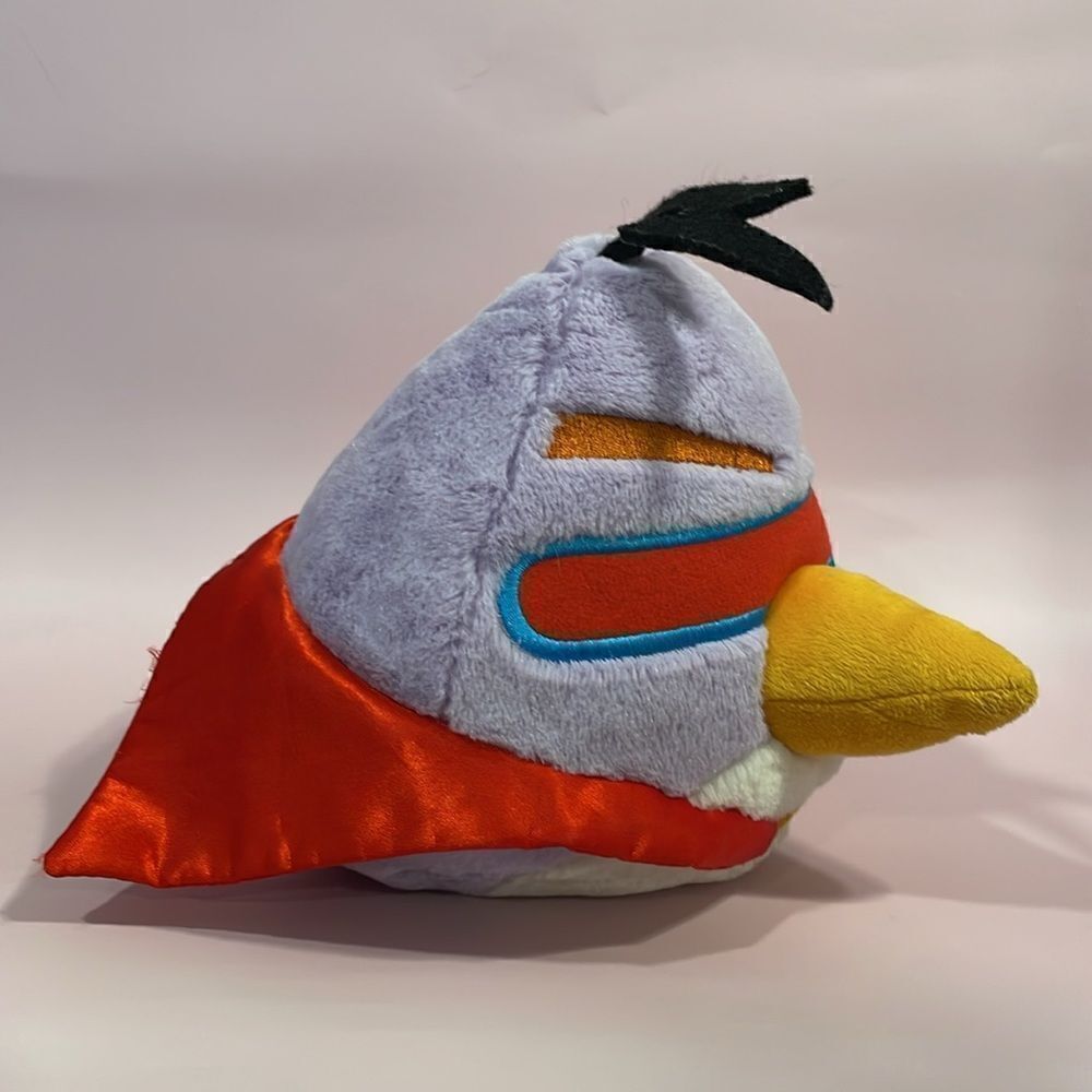 Angry Birds Space Purple Chuck Lazer Bird With Red Cape Plush 8” tall Excellent… - Picture 3 of 7